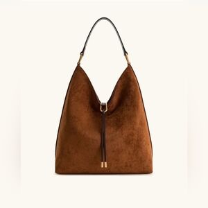 NWB JW PEI Aria Faux Suede Shoulder Bag - Brown